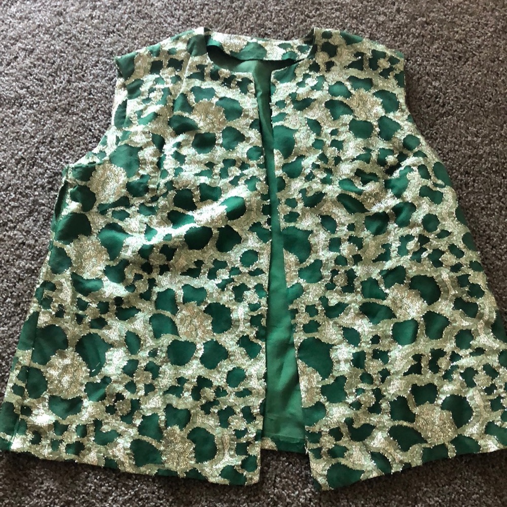 Camisole ,vest , borcade fabric .